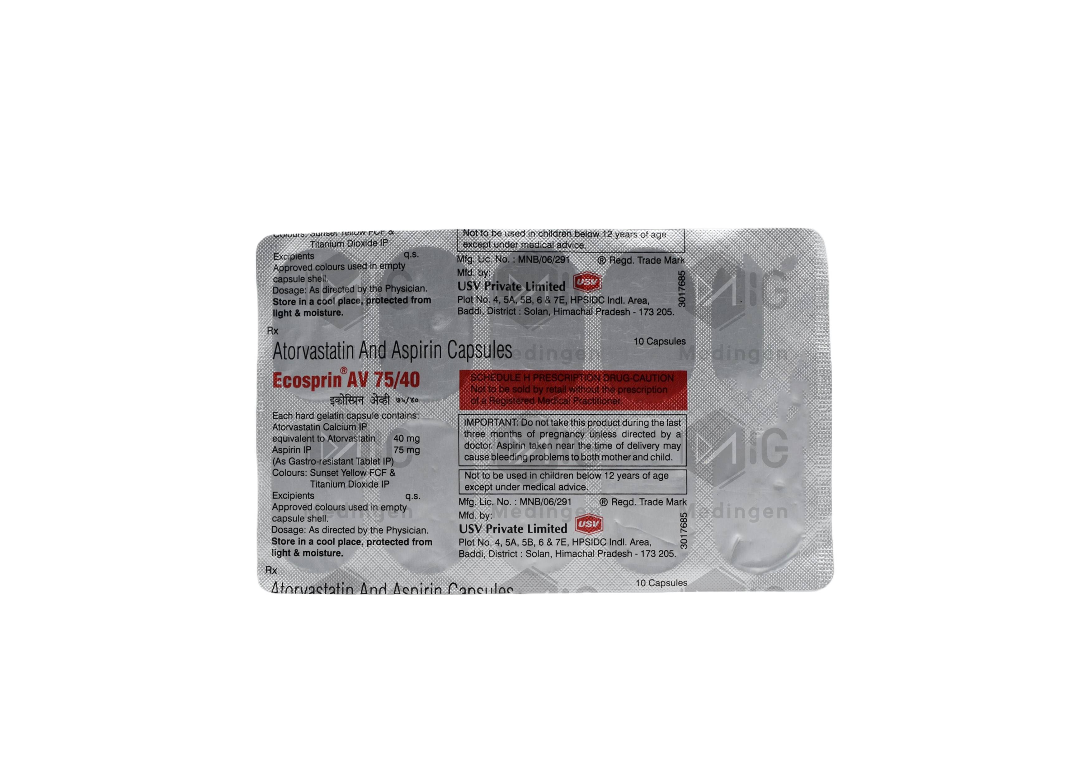 ECOSPRIN AV 75/40MG